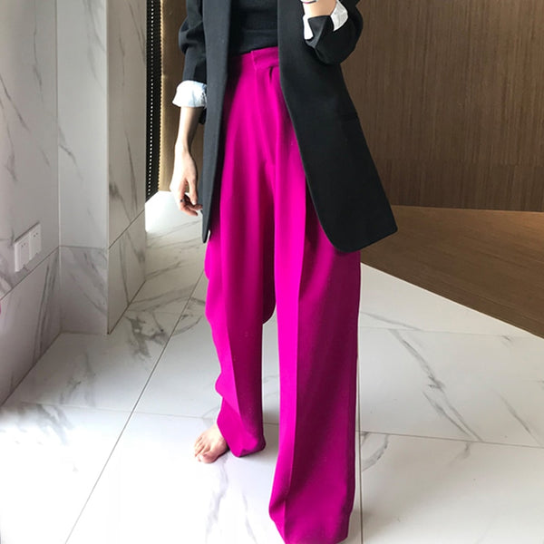High Waisted Wide Leg Trousers